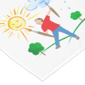 少年絵画の空 ショートテーブルランナー (コーナー)