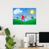 少年絵画の空 ポスター (ホームオフィス)