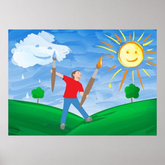 少年絵画の空 ポスター (正面)