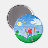 少年絵画の空 マグネット (正面/裏面)