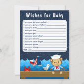 少年航海の猿の赤と海軍がベビーを願う 招待状 (正面)