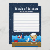 少年航海の猿の赤と海軍の英知の言葉 招待状 (正面/裏面)