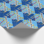 少年誕生パーティーの年齢 ラッピングペーパー (角)