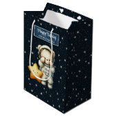 少年誕生日抱き枕と宇宙エクスプローラーベア ミディアムペーパーバッグ (正面アングル)