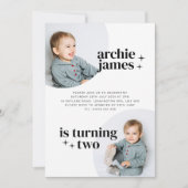 少年誕生日招待状とアーチ 招待状 (正面)