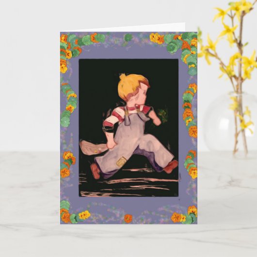 少年誕生日 カード (黄色い花)