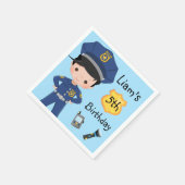 少年警官警官の誕生日パーティー スタンダードカクテルナプキン (角)