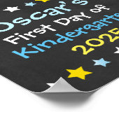 少年警察官の最初の登校日 黒板 ポスター (角)