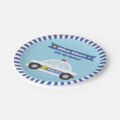 少年警察車 誕生日パーティー用品 ペーパープレート (アングル)