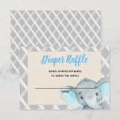 少年象のおむつくじ カード 青 (正面/裏面)