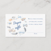 少年輸送車ベビーシャワーラッフルチケット エンクロージャーカード (正面)