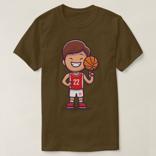 少年遊バスケットボール Tシャツ (デザイン正面)