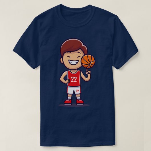 少年遊バスケットボール Tシャツ (デザイン正面)