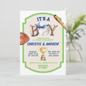 少年野球の赤ちゃんシャワーだ 招待状 (スタンド正面)