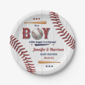 少年野球の赤ちゃんシャワー ペーパープレート (正面)