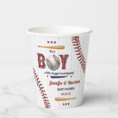 少年野球の赤ちゃんシャワー 紙コップ (裏面)