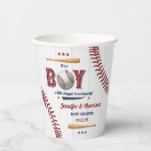 少年野球の赤ちゃんシャワー 紙コップ (正面)