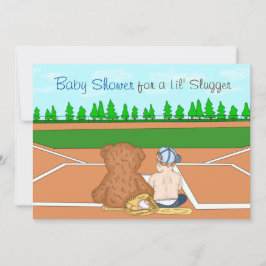 少年野球をテーマにしたベビーシャワーの招待状 招待状