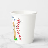 少年野球をテーマにした赤ちゃんシャワー2研究室とベビー 紙コップ (左)