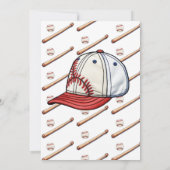 少年野球をテーマにした赤ちゃんシャワー 招待状 (裏面)