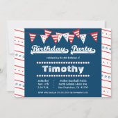 少年野球テーマ誕生パーティーの招待 招待状 (正面)