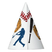 少年野球パーソナライズされた誕生日パーティー帽子 パーティーハット (裏面)