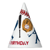 少年野球パーソナライズされた誕生日パーティー帽子 パーティーハット (右)