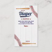 少年野球ベビーシャワーおむつラッフル エンクロージャーカード (正面)