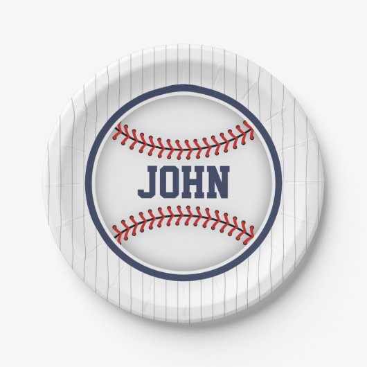 少年野球第1バースデーパーティープレート ペーパープレート (正面)