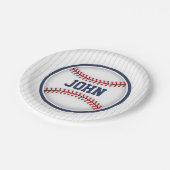 少年野球第1バースデーパーティープレート ペーパープレート (アングル)