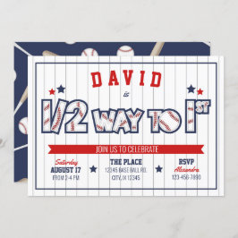 少年野球1/2誕生日招待状 招待状