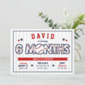 少年野球1/2誕生日招待状 招待状 (スタンド正面)