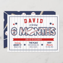 少年野球1/2誕生日招待状