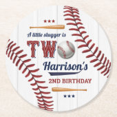少年野球2回目の誕生日 ラウンドペーパーコースター (正面)