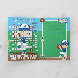 少年野球 秘密メッセージ ハッピーバースデー カード