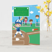 少年野球 秘密メッセージ ハッピーバースデー カード (黄色い花)