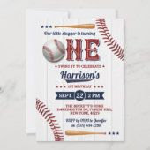 少年野球 1歳誕生日 招待状 (正面)