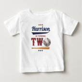 少年野球 2歳の誕生日 ベビーTシャツ (正面)