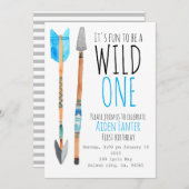 少年野生の1部族矢印1歳の招待状 招待状 (正面/裏面)