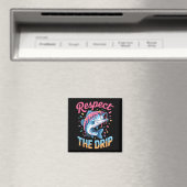 少年釣りシャツ Respect The Drip ドリッピー 誕生日 マグネット (インサイチュ (食洗機))