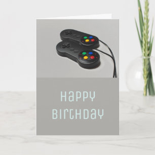 少年間のコンピューターゲームの誕生日 カード