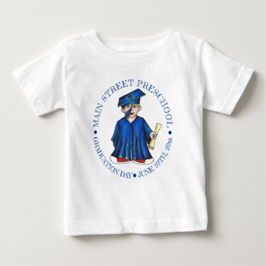 少年院青帽就学前 ベビーTシャツ (正面)