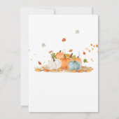 少年青いかぼちゃのトラック 秋の誕生日 招待状 (裏面)