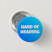 少年青色勾配はっきりしたタイポグラフィ懸命 缶バッジ (正面&裏面)