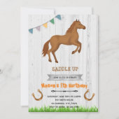 少年馬のテーマパーティー招待状 招待状 (正面)