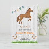少年馬をテーマにしたパーティーの招待状 招待状 (スタンド正面)