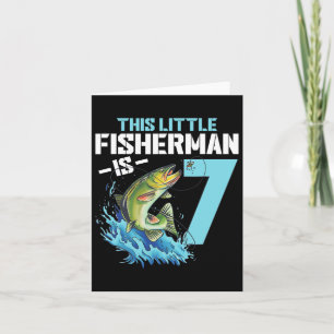 少年魚釣り誕生日シャツ7歳ボーイフィッシャム カード