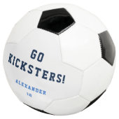 少年10代の若者スポーツブルーチームシンプルサッカーボール サッカーボール (3/4)