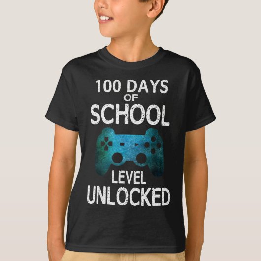 少年100日の学校ゲーマーのビデオゲームレベルUn Tシャツ (正面)