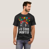 少年100th日の学校モンスタートラック100スマート tシャツ (正面フル)